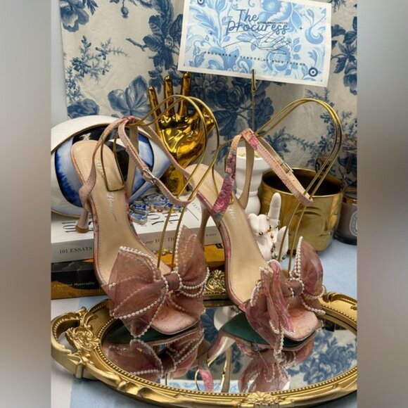 🆕 BETSEY JOHNSON 🧿 NWOB Fawn Slingback Sandal, Pink Floral - Sz US 7.5 - Picture 3 of 15